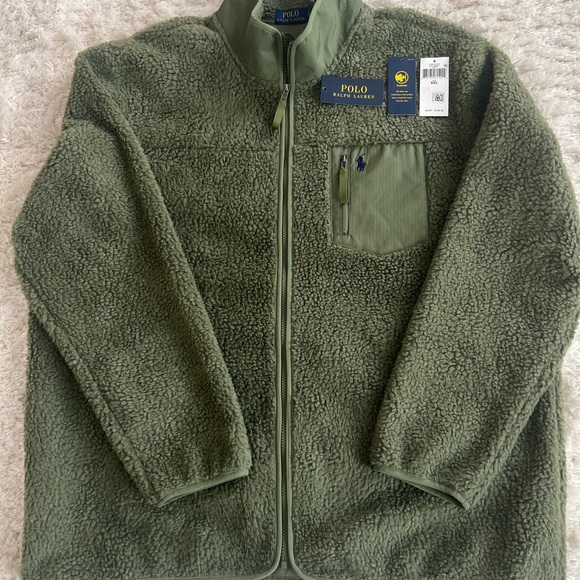 Polo Ralph Lauren Hybrid Fleece Jacket Olive Green Men’s Size XXL